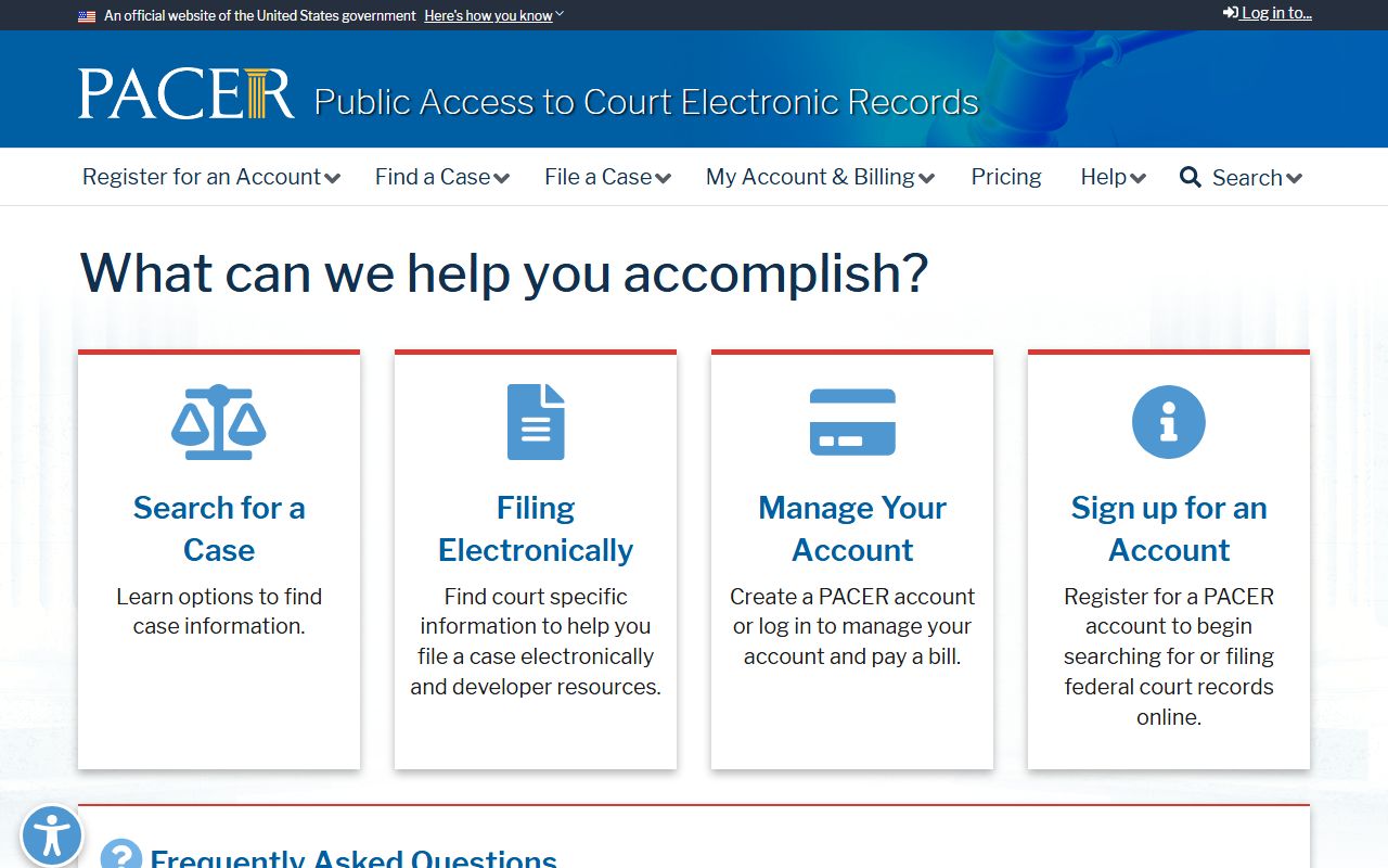 Audrain County Circuit Clerk records PACER federal court access