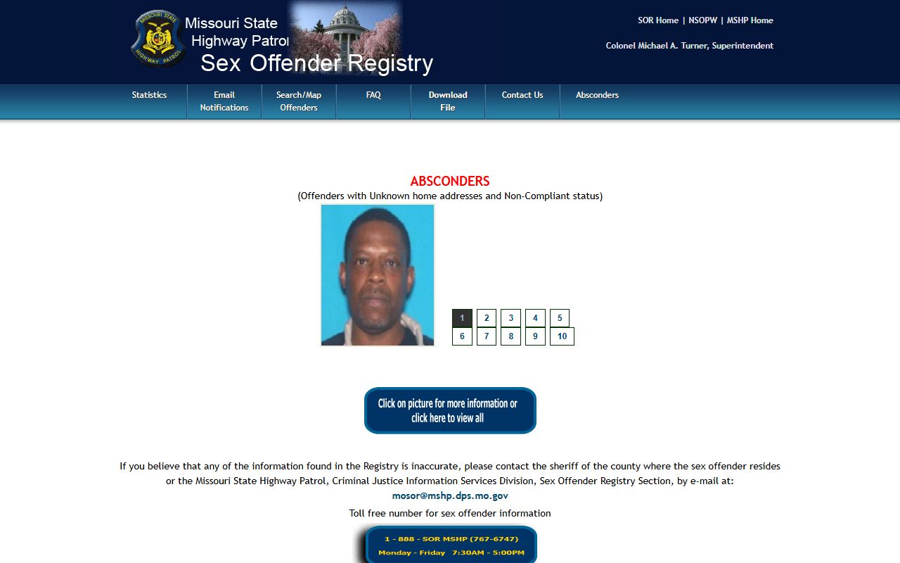 Audrain County arrest records Missouri sex offender registry search