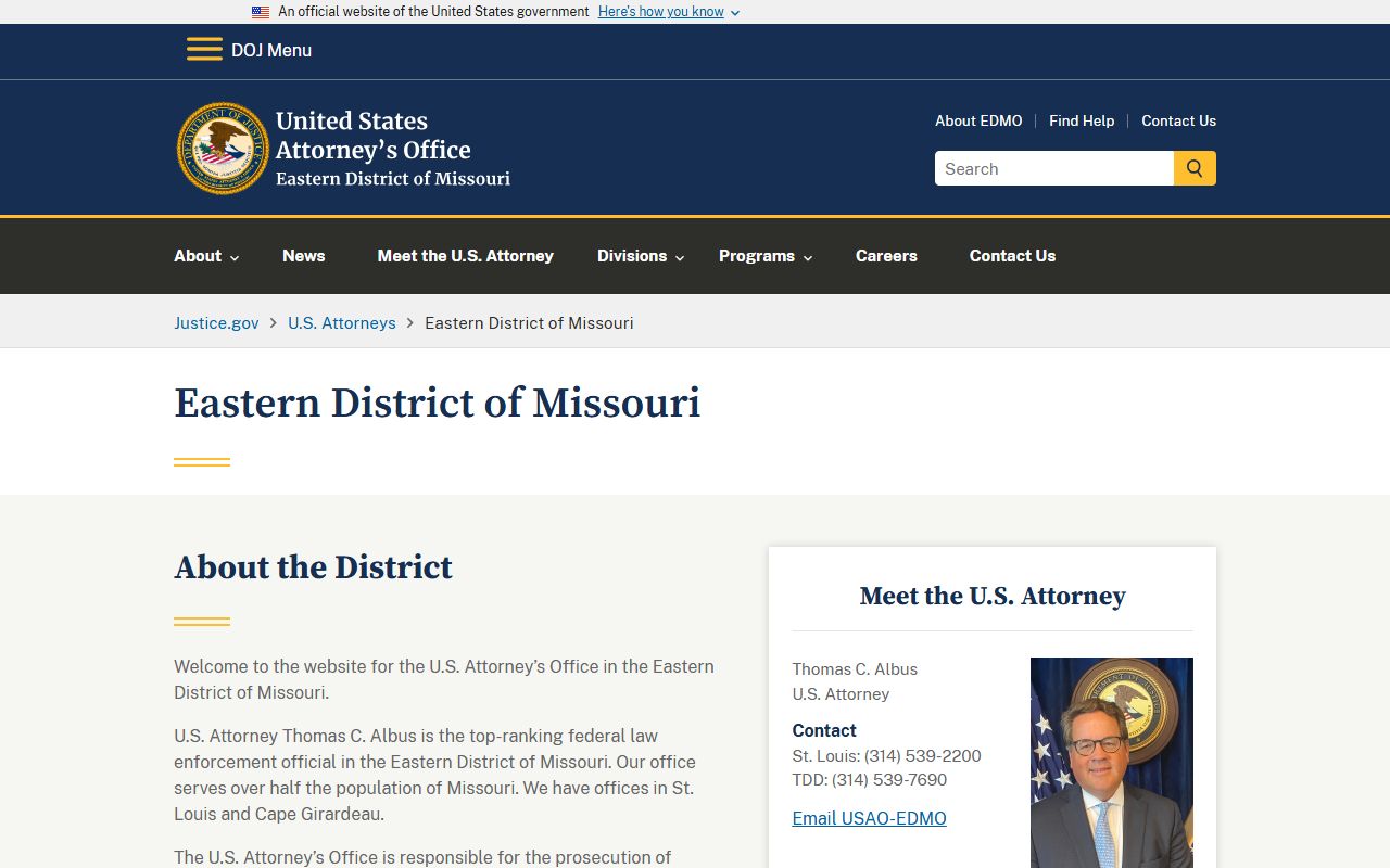 Audrain County Circuit Court federal prosecutor distinction