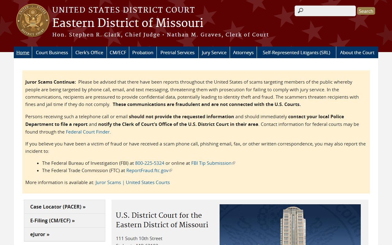 Audrain County Circuit Court federal district court distinction